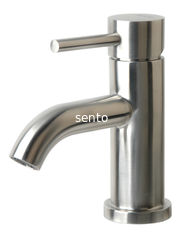 Chine 304 robinets de mélangeurs simples de robinets de lavage de visage de poignée de robinet d'acier inoxydable balayent le robinet de vanité de robinets de bassin fournisseur