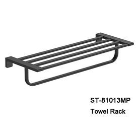 Matériel simple fixé au mur d'acier inoxydable de couleur de noir de support de porte-serviettes de rail de serviette de bonne qualité fournisseur