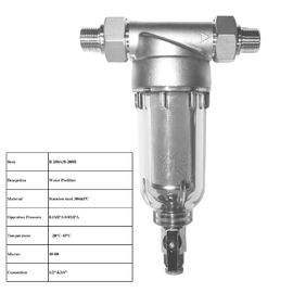 Le système de filtration de l'eau de Chambre d'acier inoxydable Prefilter lissent le robinet de RO de maison de filtre d'épurateur de filtre fournisseur