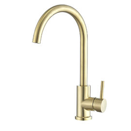 Or de mélangeur d'évier/robinet en laiton de cuisine d'acier inoxydable de la couleur 304/316 avec Funtions chaud/froid fournisseur