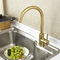 La plate-forme durable de promotion a monté l'acier simple de robinet d'eau de cuisine de couleur de laiton de poignée 304/316 matériel fournisseur
