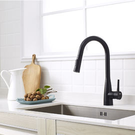 Le 304/316 2 noir matériel en acier de la manière CUPC tirent en bas du robinet de mélangeur de cuisine de robinet d'eau de robinet de cuisine avec le jet fournisseur