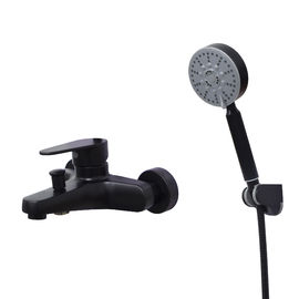 couleur sanitaire de noir de mélangeur de bassin de 304 de main de douche de mur de bâti de robinet en acier sStainless en trois pièces de douche articles de Comercial fournisseur