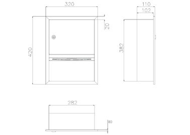 Distributeur de tissu de papier de support de serviette de papier de rouleau du papier hygiénique 304 d'acier inoxydable sans hôtel de poubelle d'intérieur fournisseur