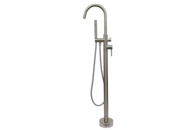 Robinets au plancher debout libres modernes de douche de baquet de robinets de mélangeur de douche de baignoire avec fuacet de poignée de pulvérisateur de main le double fournisseur