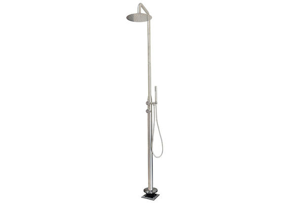 Douche de natation de support de douche de 316 filigranes d'acier inoxydable de satin de douche de jardin libre solaire extérieur de plage fournisseur